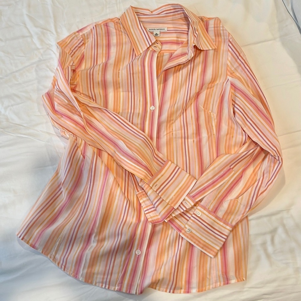 Banana Republic Striped Blouse Size XL